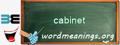 WordMeaning blackboard for cabinet